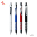 Publicidad de productos promocionales Haga clic en Pen Hotel Use Gift Metal Ball Pen con logotipo impreso personalizado